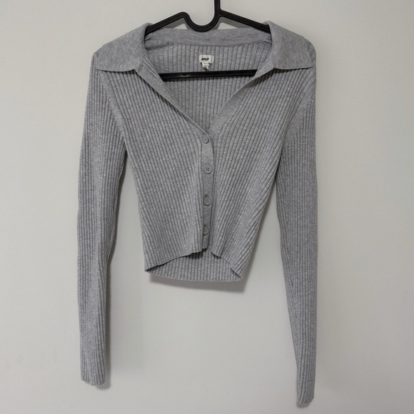 aerie button up v neck sweater - Picture 3 of 4